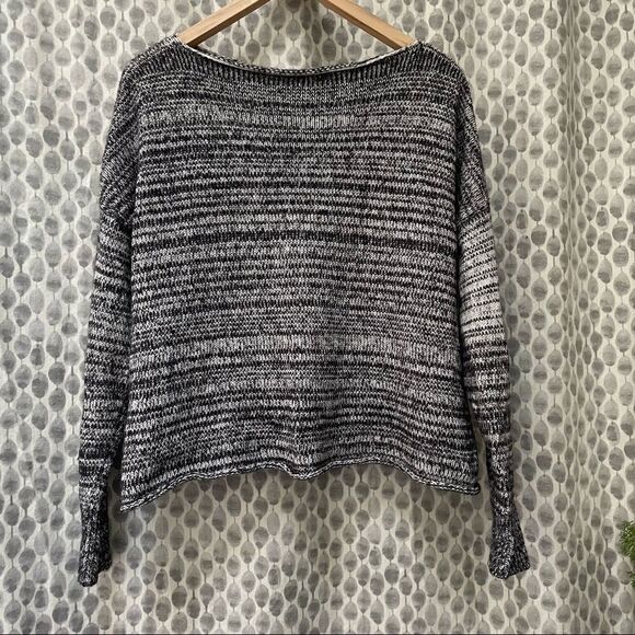 MADEWELL Boatneck Threadmix Marled Grey Sweater. Mohair yak. medium. - Picture 5 of 12